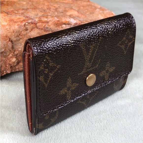 Authentic Louis Vuitton Monogram Porte-Monnaie Plat Coin Card wallet - Picture 7 of 14